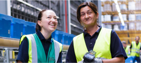 Women in warehouse
