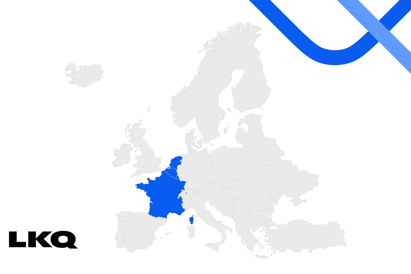 LKQ Benelux-France Region Map